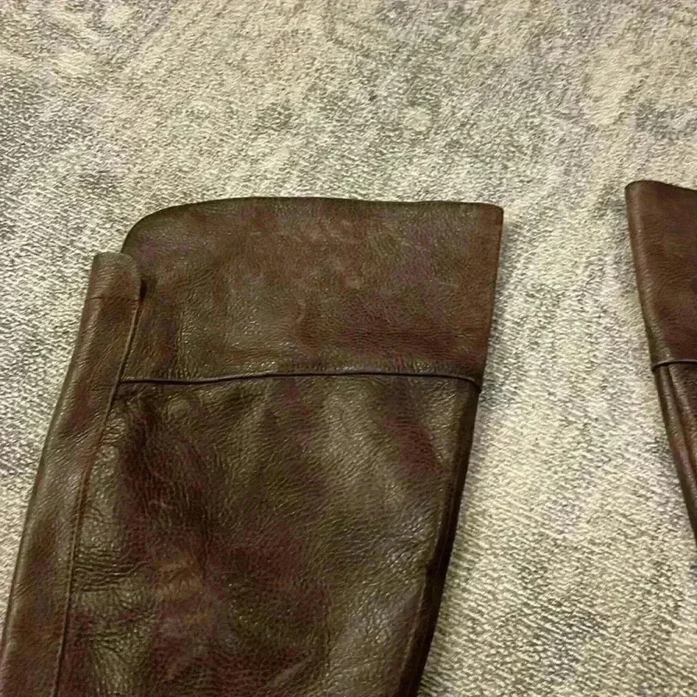 Franco Sarto Haleen Wide Calf Over the Knee Leather Boots SZ 7